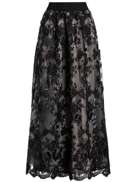 Alice + Olivia TINA EMBELLISHED GOWN SKIRT