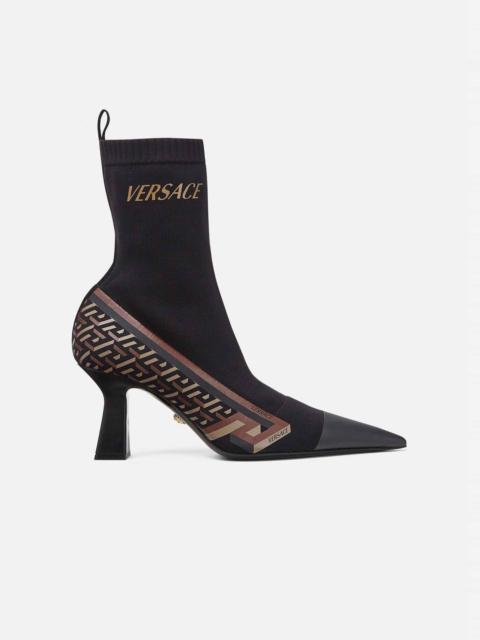 VERSACE La Greca Signature Sock Boots