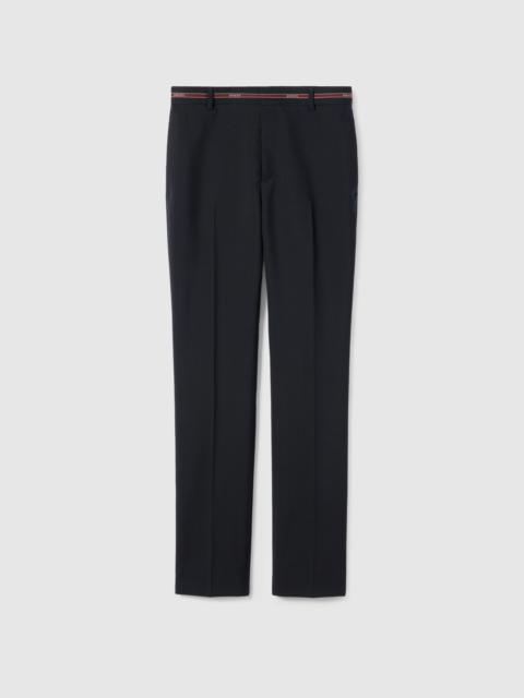 GUCCI Wool pants with Gucci selvedge detail