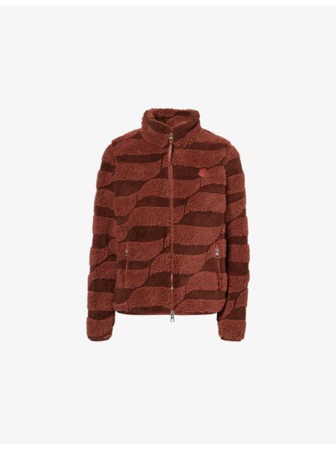 Moncler Grenoble Teddy Jacquard Padded Zip-Up Fleece Cardigan
