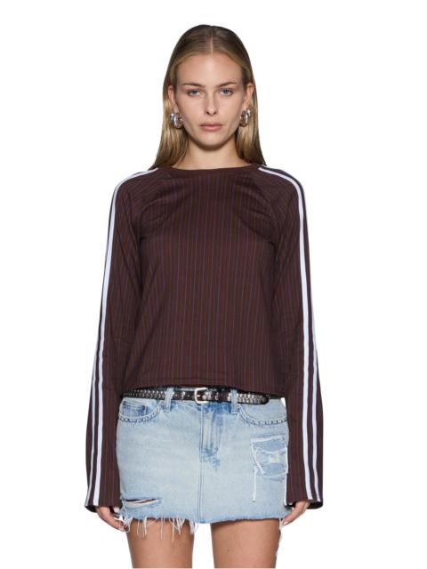 Ksubi PORTER LS TOP CHOC PINSTRIPE