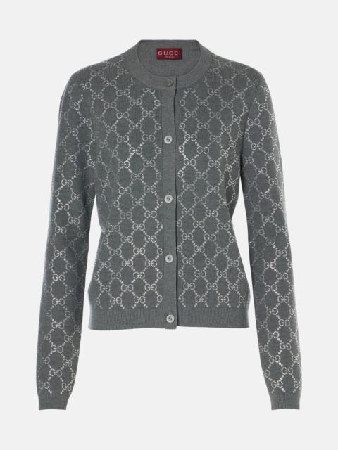 GUCCI Embellished wool cardigan