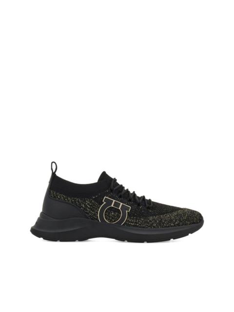 FERRAGAMO Gancini-detail knit sneakers