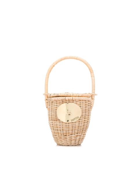 PATOU wicker basket tote bag