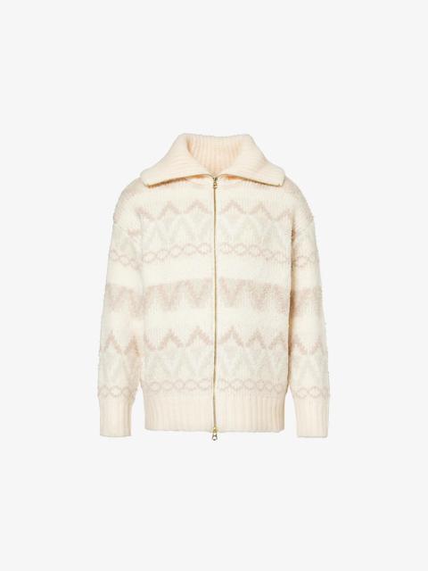 VARLEY Brook fairisle-pattern knit jacket