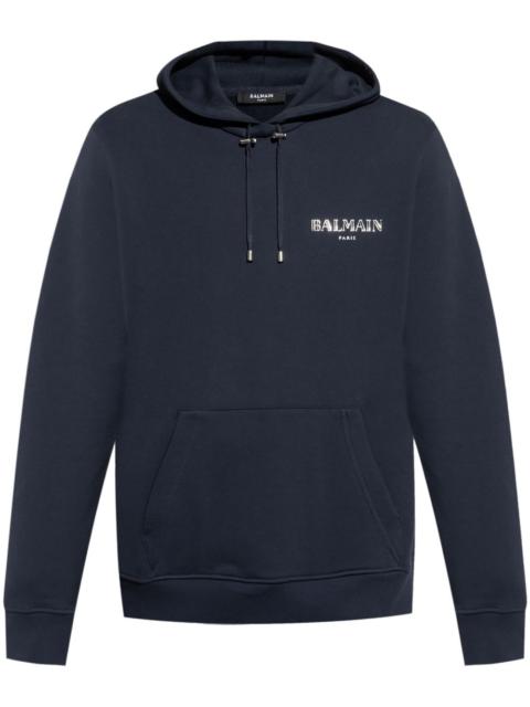 Balmain logo-graphic drawstring hoodie