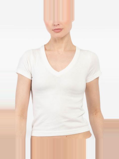 extreme cashmere V-neck short-sleeved T-shirt