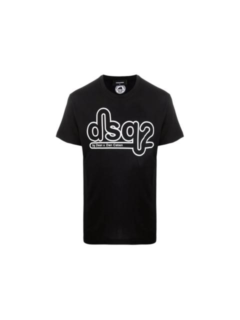 DSQUARED2 Dsquared2 Cigarette Fit Bubble Dsq2 Logo T-Shirt Black