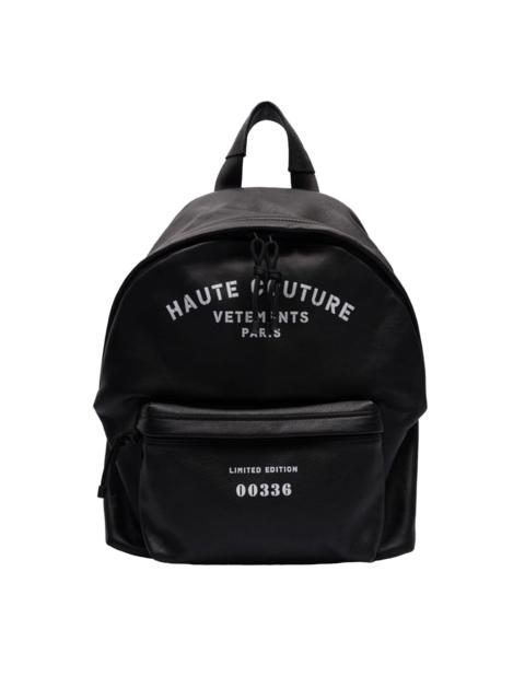 HAUTE COUTURE LEATHER BACKPACK / BLK