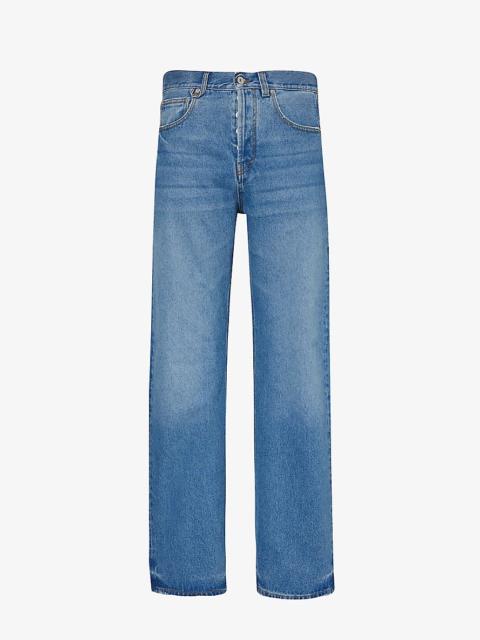 Le de Nîmes brand-patch regular-fit straight-leg jeans
