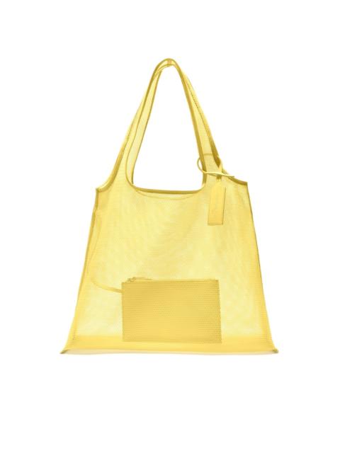 open-top mesh tote bag