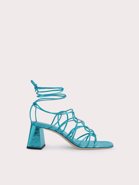 BY FAR Alexander Aquamarine Metallic Leather