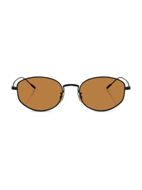 Oliver Peoples Men's Dresner 51MM Oval Sunglasses - Matte Black