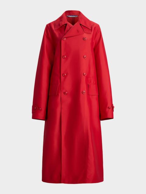 Ralph Lauren Raquel Silk-Blend Trench Coat