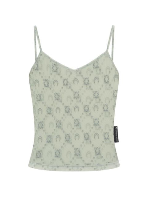 Marine Serre moonogram mesh straps top