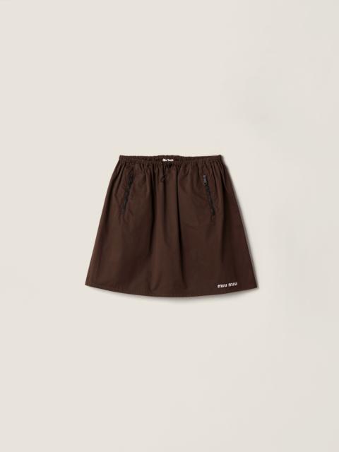 Miu Miu Washed gabardine skirt