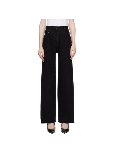 beaufille Black Elipse Wide Leg Jeans