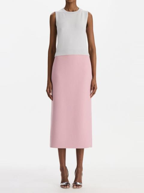 Oscar de la Renta Sleeveless Crop Twinset Tank
