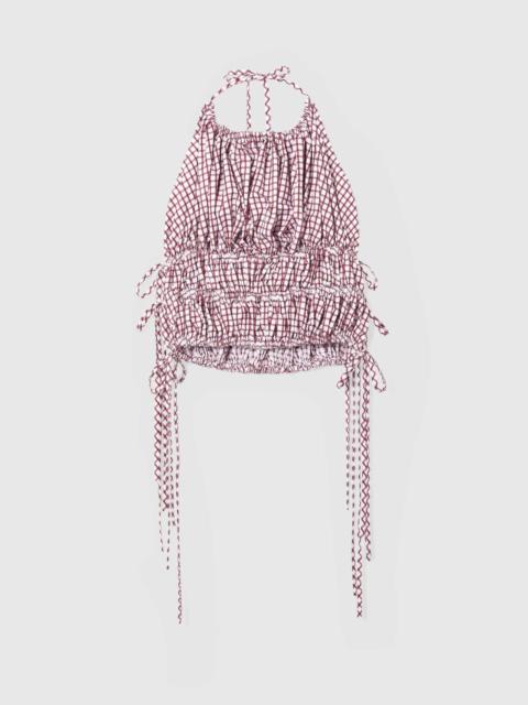 LIBEROWE LINA GATHERED CHECK TOP