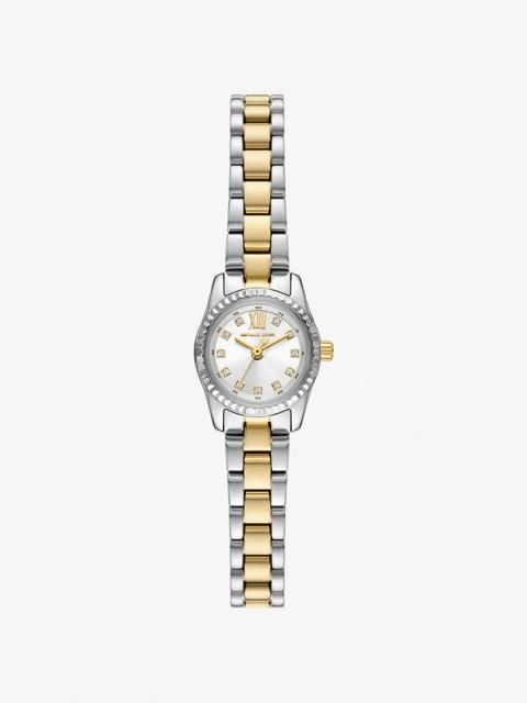 MICHAEL KORS Micro Lexington Pavé Two-Tone Watch