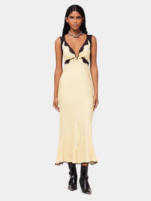rabanne MAXI LACE YELLOW NIGHTDRESS