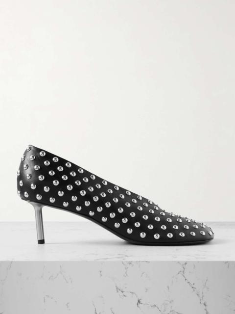Jil Sander Studded leather pumps Black