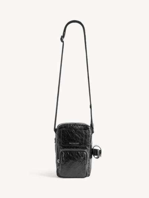 BALENCIAGA Men's Superbusy Vertical Crossbody Bag in Black