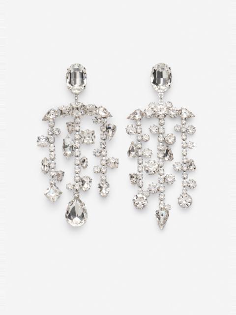 MAGDA BUTRYM Crystal chandelier earrings in silver