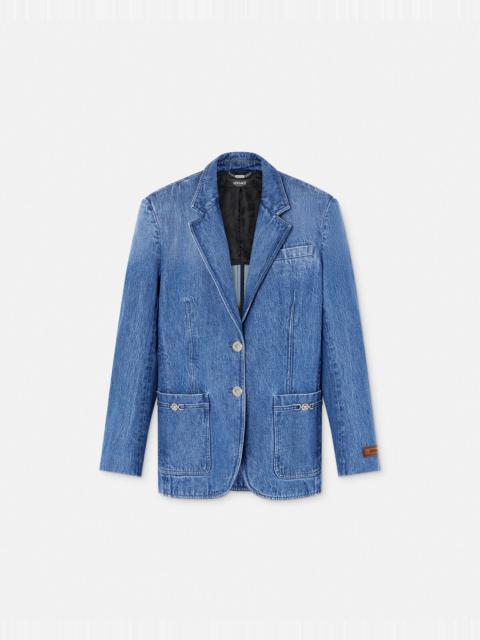 VERSACE Oversized Tailored Denim Blazer