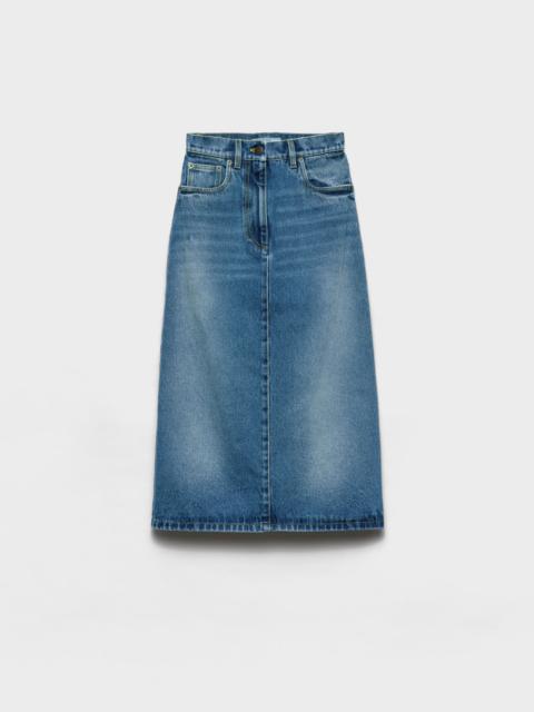 Prada Flared denim skirt