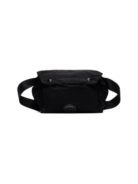 C.P. Company Black Nylon B Lens Zipped Waist Pouch