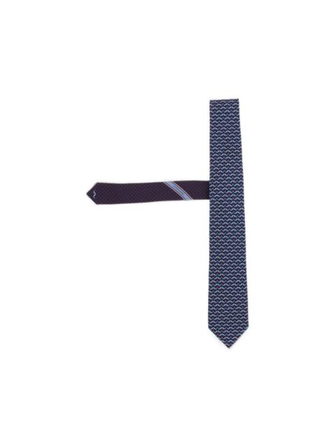 FERRAGAMO geometric-pattern silk tie