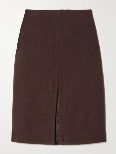 Wool midi skirt