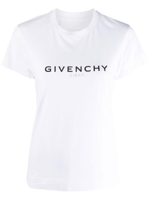 Givenchy white logo print cotton T-shirt