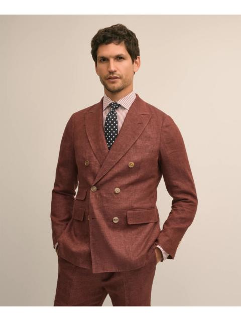 Brooks Brothers Slim Fit Linen Double-Breasted Suit Jacket