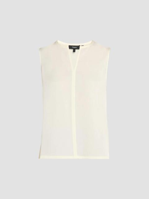 Theory Women's Satin Sleeveless Top - Lemongrass