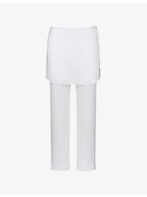 House of CB Leona Sateen Trousers with Over-Skirt