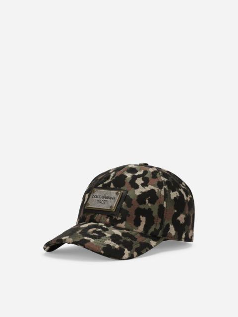 Dolce & Gabbana Camouflage baseball cap with plate