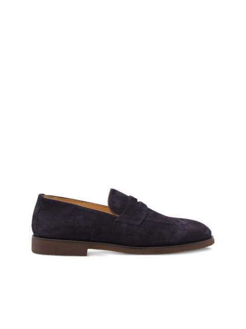 Brunello Cucinelli penny suede loafers