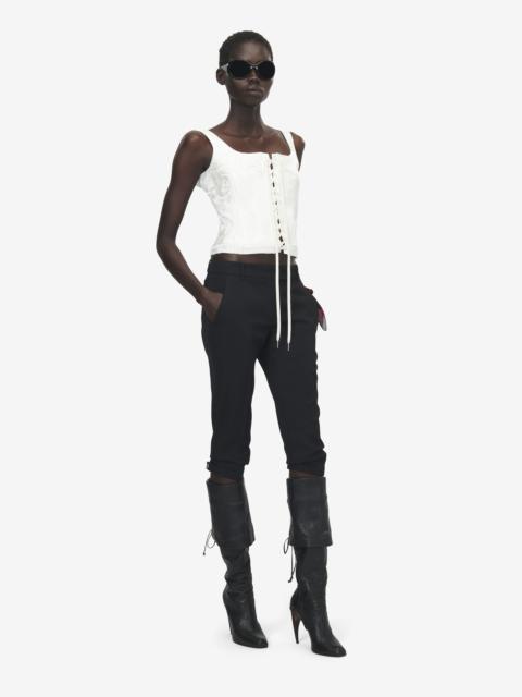 Alexander McQueen Fil Coupé Floral Corset Top