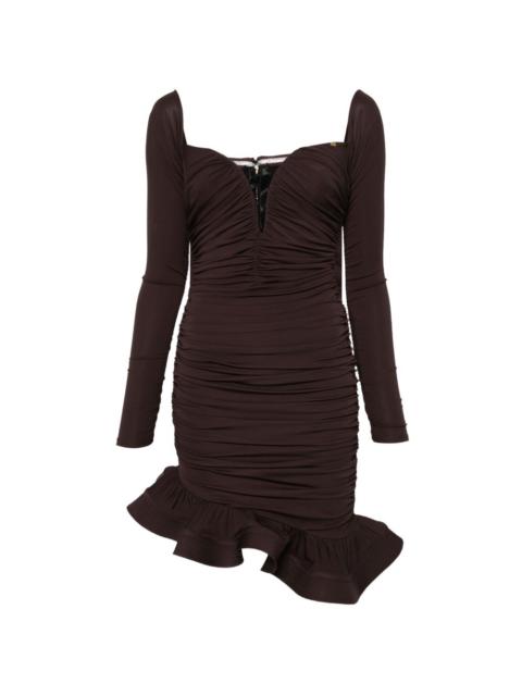 ELISABETTA FRANCHI long-sleeved ruffled mini dress