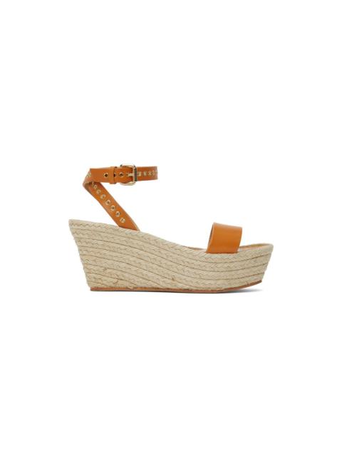 Isabel Marant Tan Messer Wedge Sandals