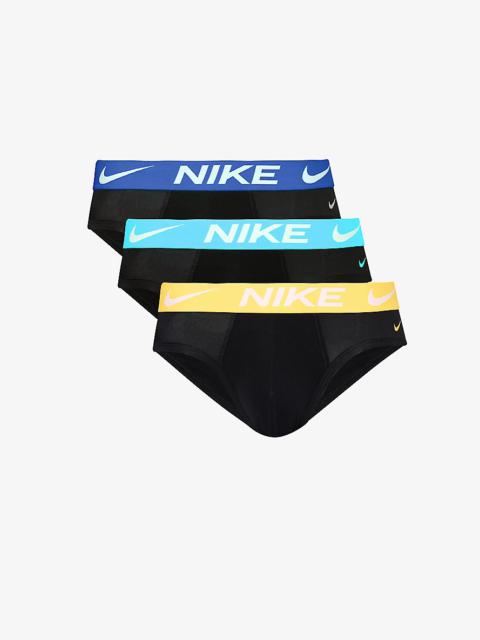 Nike Logo-waistband pack of three stretch-jersey briefs