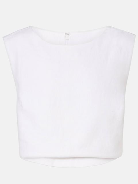 POSSE Martina cropped linen top
