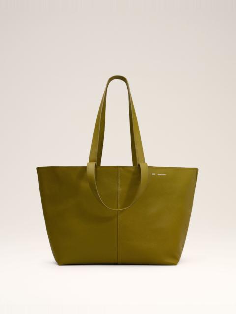 AMI Paris KHAKI LEATHER MIDI TOTE BAG