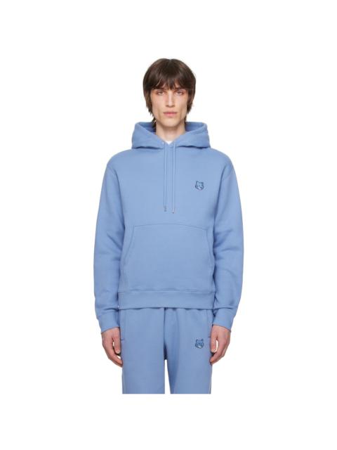 Blue Bold Fox Head Hoodie