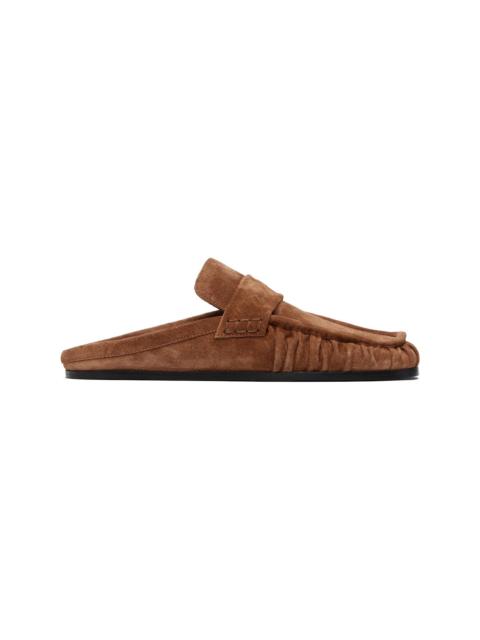 Jil Sander Tan Moc Toe Loafers