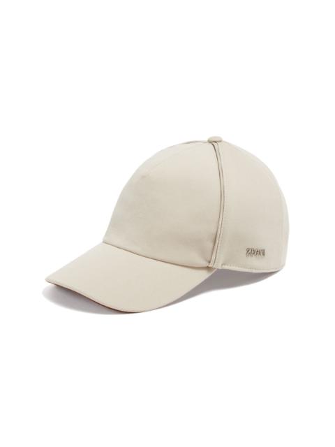 ZEGNA logo-plaque cotton-blend cap