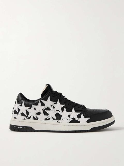 Stars Low Appliquéd Leather Sneakers