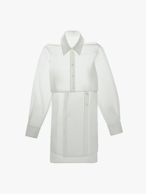 Helmut Lang CUT-OUT POPLIN SHIRT DRESS